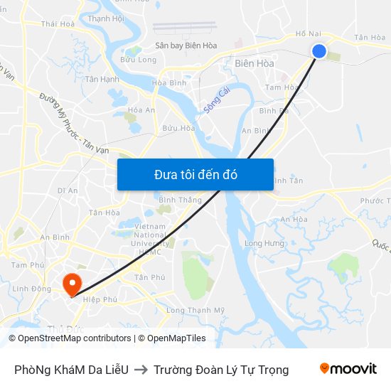 PhòNg KháM Da LiễU to Trường Đoàn Lý Tự Trọng map