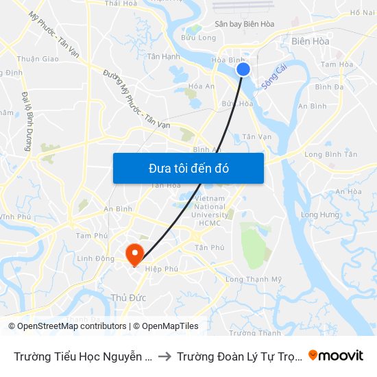 Trường Tiểu Học Nguyễn Du to Trường Đoàn Lý Tự Trọng map