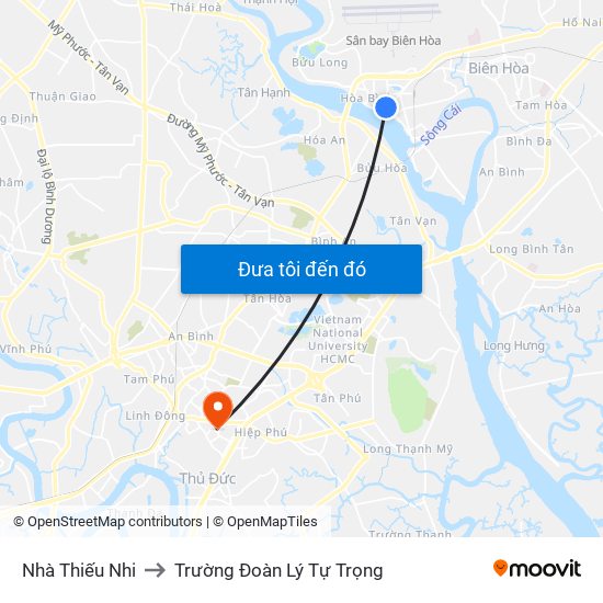 Nhà Thiếu Nhi to Trường Đoàn Lý Tự Trọng map