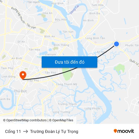 Cổng 11 to Trường Đoàn Lý Tự Trọng map