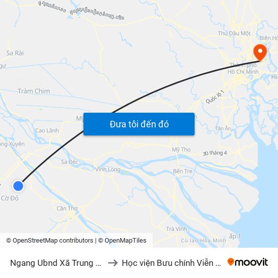 Ngang Ubnd Xã Trung Hưng to Học viện Bưu chính Viễn thông map