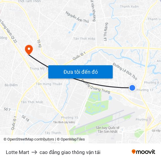 Lotte Mart to cao đẳng giao thông vận tải map