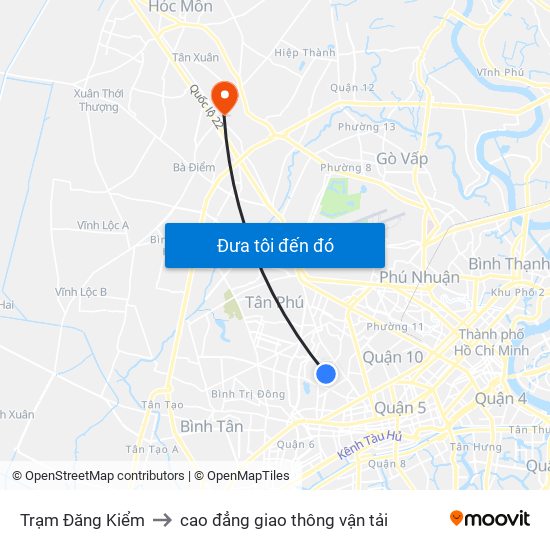 Trạm Đăng Kiểm to cao đẳng giao thông vận tải map