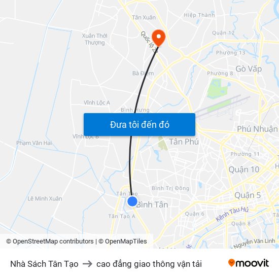 Nhà Sách Tân Tạo to cao đẳng giao thông vận tải map