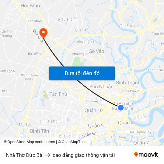 Nhà Thờ Đức Bà to cao đẳng giao thông vận tải map