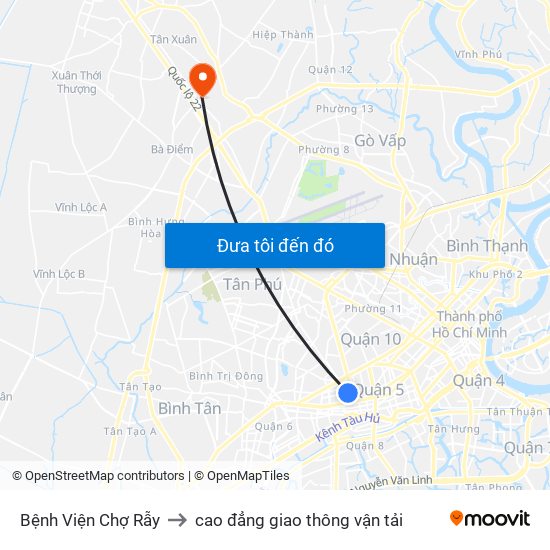 Bệnh Viện Chợ Rẫy to cao đẳng giao thông vận tải map