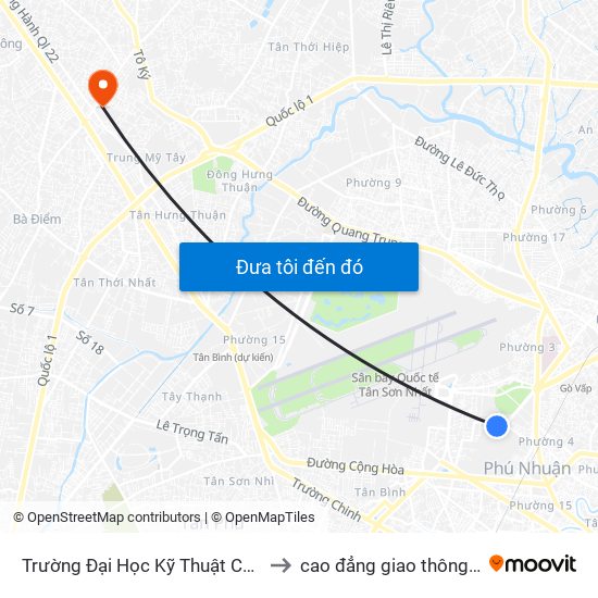 Trường Đại Học Kỹ Thuật Công Nghệ to cao đẳng giao thông vận tải map