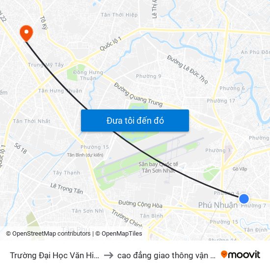 Trường Đại Học Văn Hiến to cao đẳng giao thông vận tải map