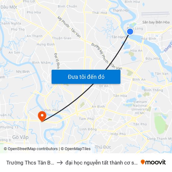 Trường Thcs Tân Bửu to đại học nguyễn tất thành cơ sở 4 map