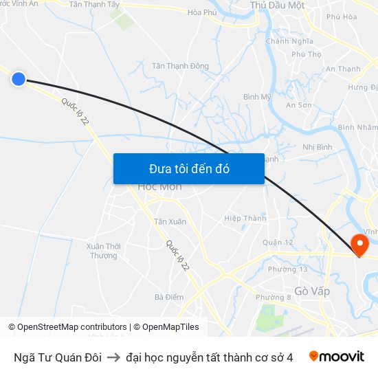 Ngã Tư Quán Đôi to đại học nguyễn tất thành cơ sở 4 map