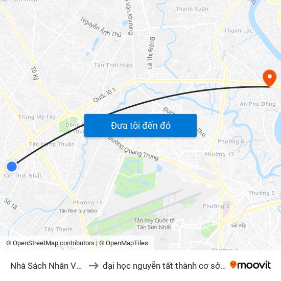 Nhà Sách Nhân Văn to đại học nguyễn tất thành cơ sở 4 map