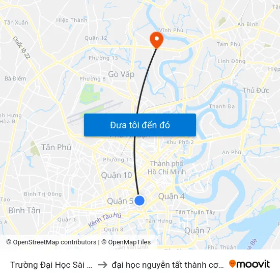 Trường Đại Học Sài Gòn to đại học nguyễn tất thành cơ sở 4 map