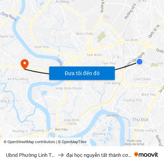 Ubnd Phường Linh Trung to đại học nguyễn tất thành cơ sở 4 map