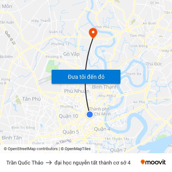 Trần Quốc Thảo to đại học nguyễn tất thành cơ sở 4 map