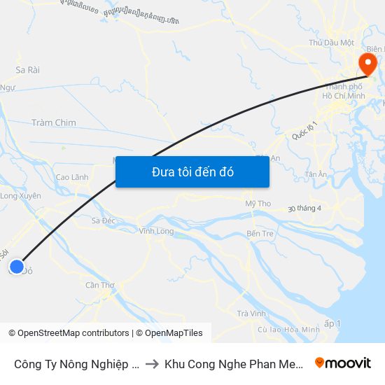 Công Ty Nông Nghiệp Cờ Đỏ to Khu Cong Nghe Phan Mem Dhqg map