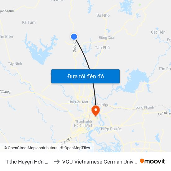 Tthc Huyện Hớn Quản to VGU-Vietnamese German University map