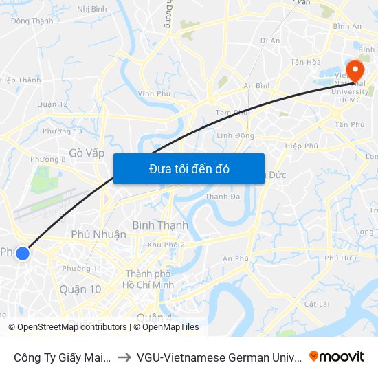 Công Ty Giấy Mai Lan to VGU-Vietnamese German University map