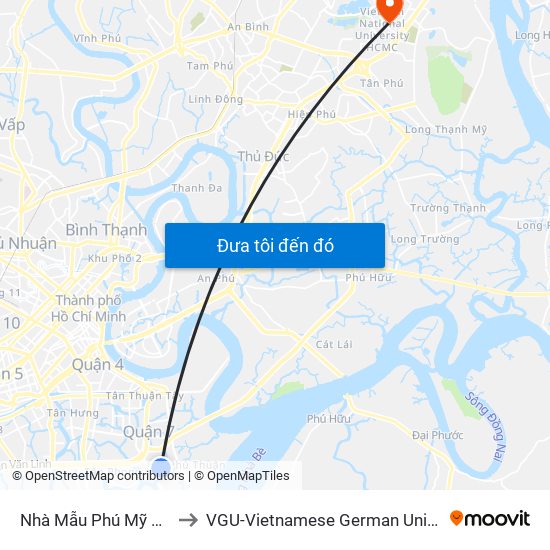 Nhà Mẫu Phú Mỹ Hưng to VGU-Vietnamese German University map