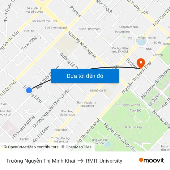 Trường Nguyễn Thị Minh Khai to RMIT University map