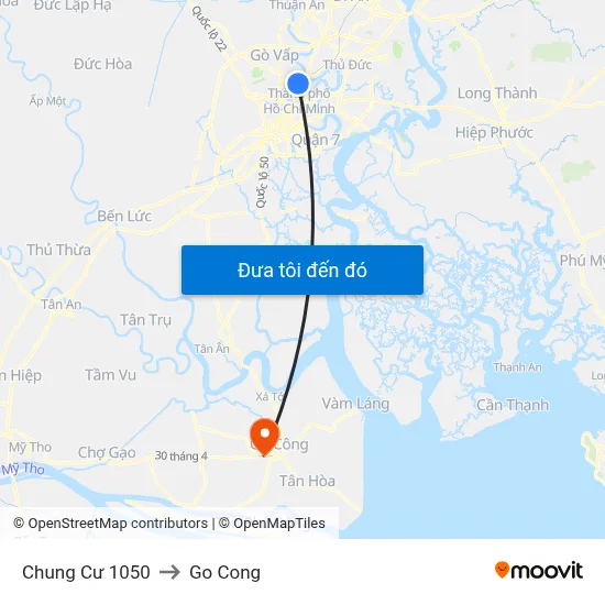 Chung Cư 1050 to Go Cong map