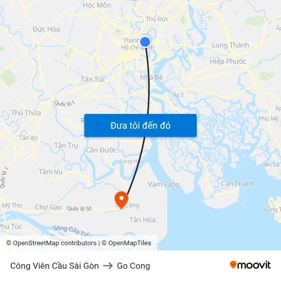 Công Viên Cầu Sài Gòn to Go Cong map