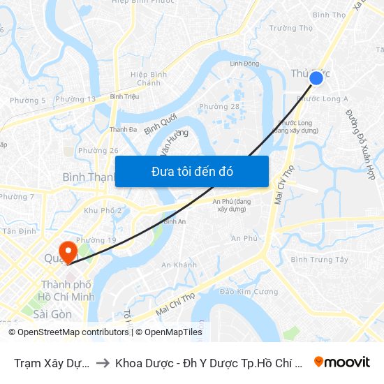 Trạm Xây Dựng to Khoa Dược - Đh Y Dược Tp.Hồ Chí Minh map
