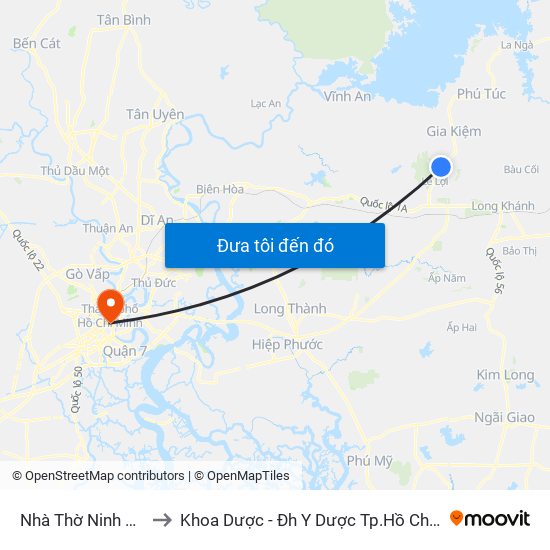 Nhà Thờ Ninh Phát to Khoa Dược - Đh Y Dược Tp.Hồ Chí Minh map