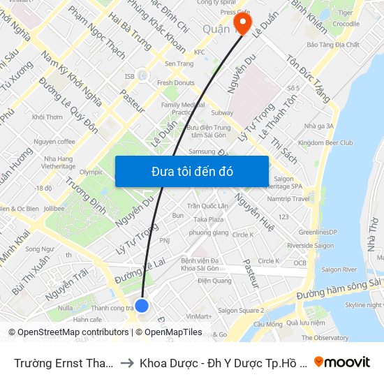 Trường Ernst Thalmann to Khoa Dược - Đh Y Dược Tp.Hồ Chí Minh map