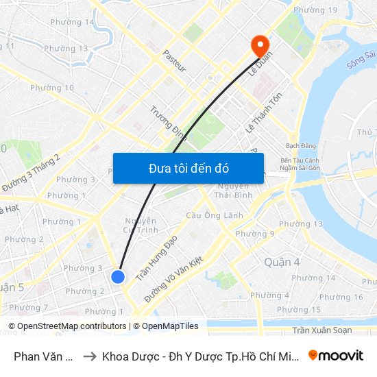 Phan Văn Trị to Khoa Dược - Đh Y Dược Tp.Hồ Chí Minh map