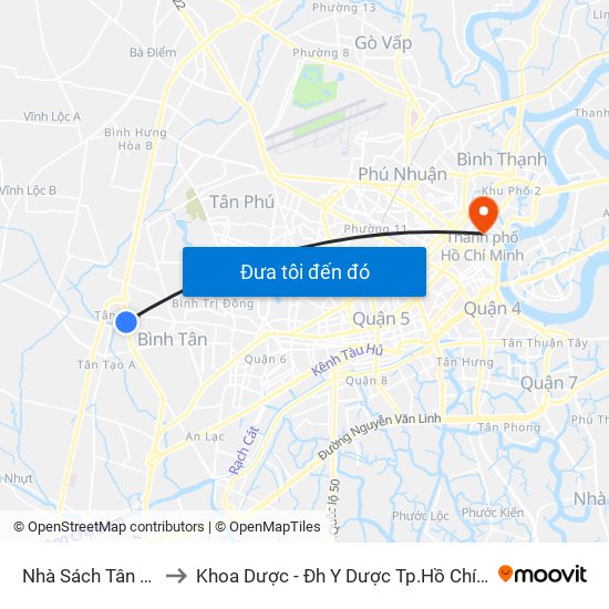 Nhà Sách Tân Tạo to Khoa Dược - Đh Y Dược Tp.Hồ Chí Minh map