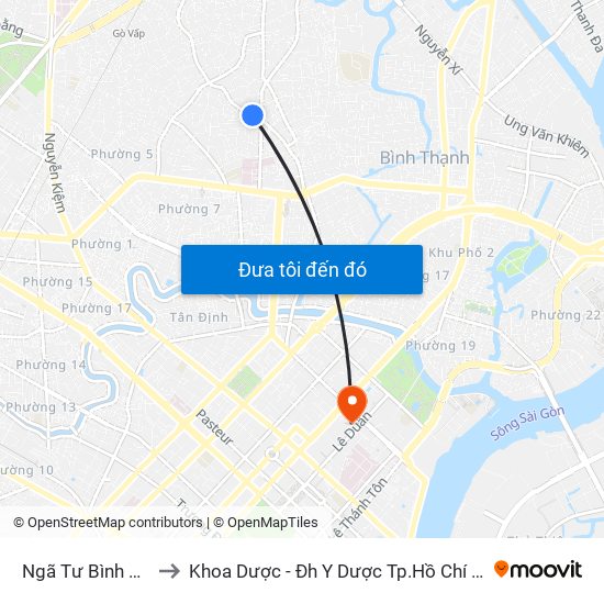 Ngã Tư Bình Hòa to Khoa Dược - Đh Y Dược Tp.Hồ Chí Minh map