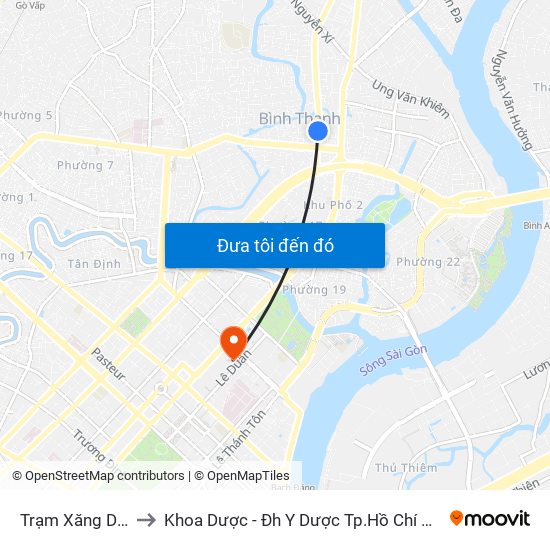 Trạm Xăng Dầu to Khoa Dược - Đh Y Dược Tp.Hồ Chí Minh map