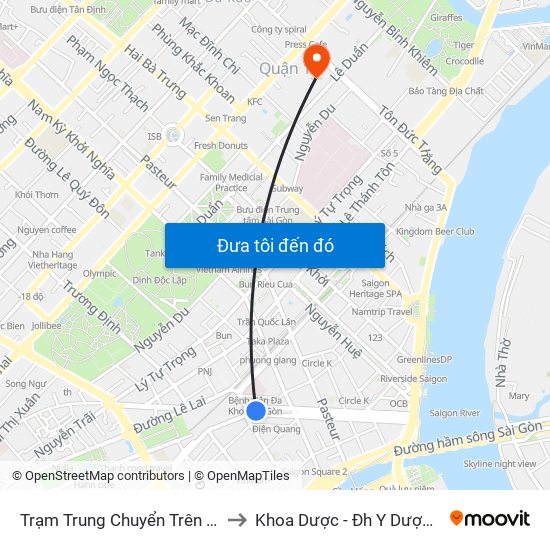 Trạm Trung Chuyển Trên Đường Hàm Nghi to Khoa Dược - Đh Y Dược Tp.Hồ Chí Minh map