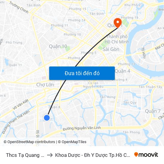 Thcs Tạ Quang Bửu to Khoa Dược - Đh Y Dược Tp.Hồ Chí Minh map