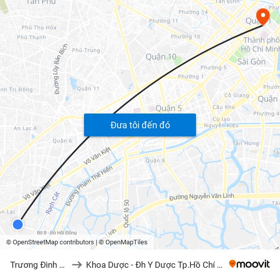 Trương Đình Hội to Khoa Dược - Đh Y Dược Tp.Hồ Chí Minh map
