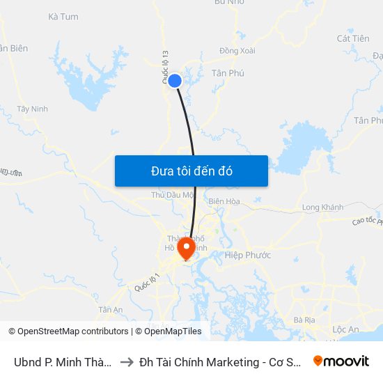 Ubnd P. Minh Thành to Đh Tài Chính Marketing - Cơ Sở 3 map