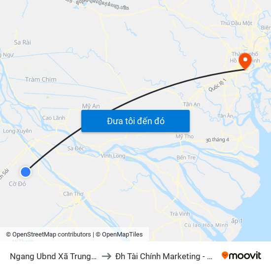 Ngang Ubnd Xã Trung Hưng to Đh Tài Chính Marketing - Cơ Sở 3 map