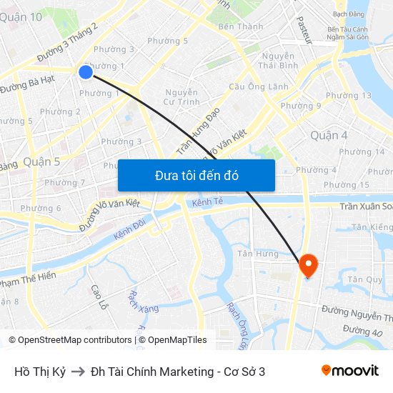Hồ Thị Kỷ to Đh Tài Chính Marketing - Cơ Sở 3 map