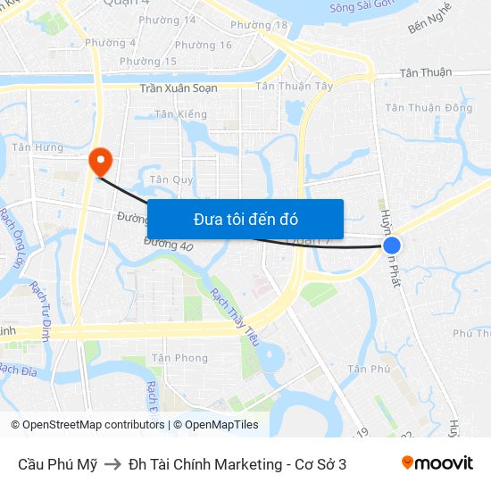 Cầu Phú Mỹ to Đh Tài Chính Marketing - Cơ Sở 3 map
