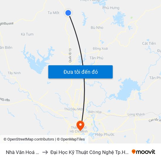 Nhà Văn Hoá 5b to Đại Học Kỹ Thuật Công Nghệ Tp.Hcm map