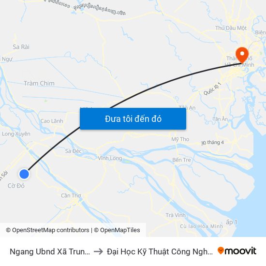 Ngang Ubnd Xã Trung Hưng to Đại Học Kỹ Thuật Công Nghệ Tp.Hcm map