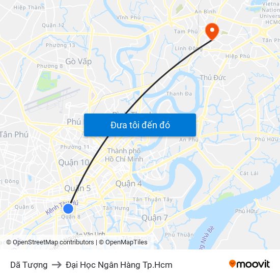 Dã Tượng to Đại Học Ngân Hàng Tp.Hcm map