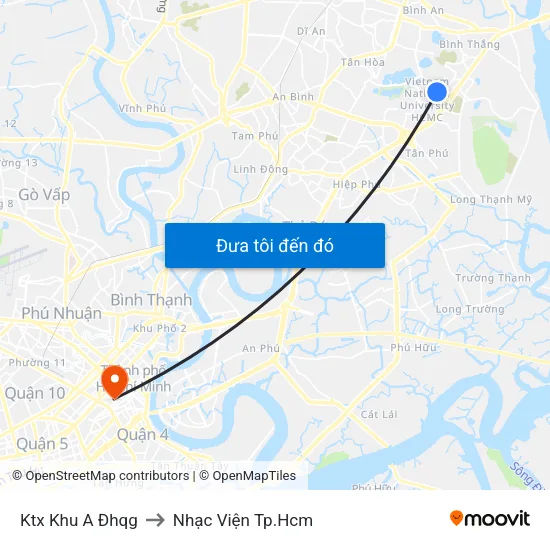 Ktx Khu A Đhqg to Nhạc Viện Tp.Hcm map