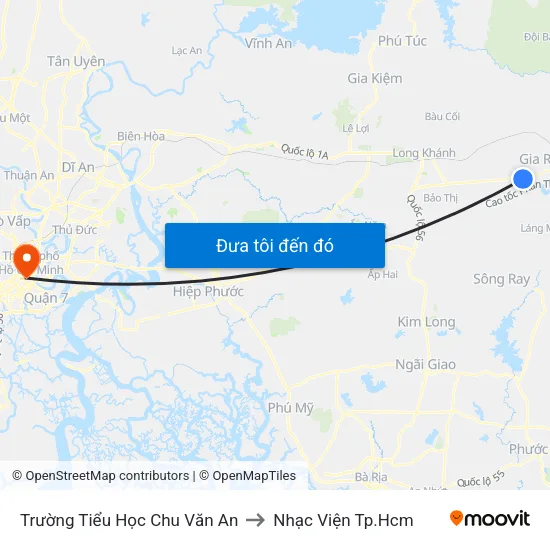 Trường Tiểu Học Chu Văn An to Nhạc Viện Tp.Hcm map