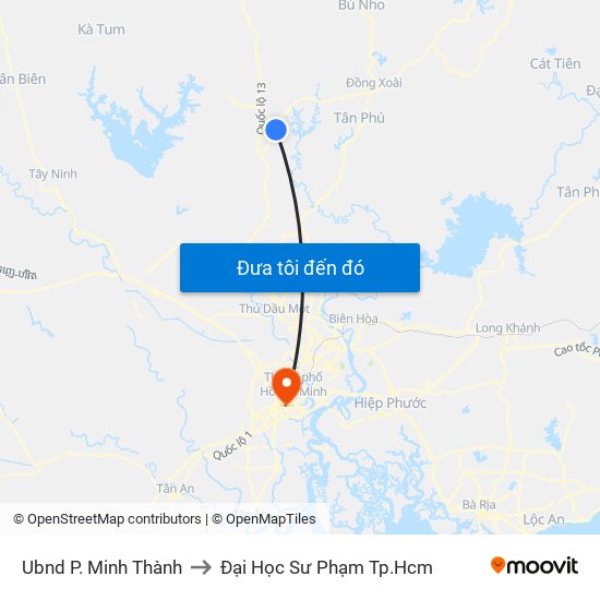 Ubnd P. Minh Thành to Đại Học Sư Phạm Tp.Hcm map