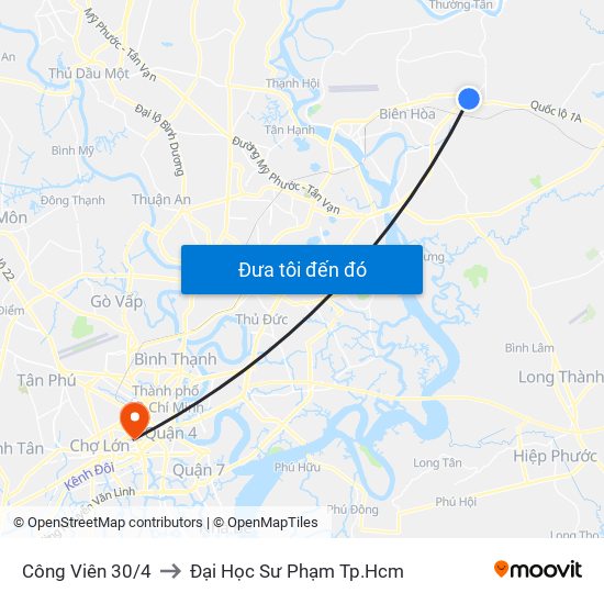 Công Viên 30/4 to Đại Học Sư Phạm Tp.Hcm map