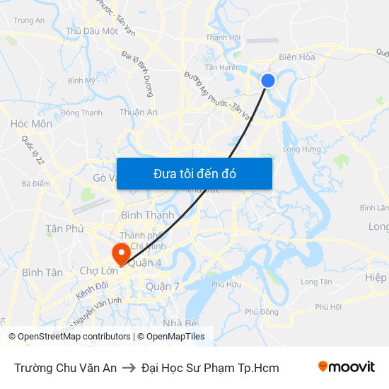 Trường Chu Văn An to Đại Học Sư Phạm Tp.Hcm map