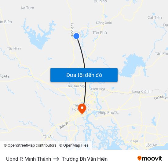 Ubnd P. Minh Thành to Trường Đh Văn Hiến map