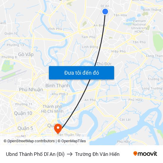 Ubnd Thành Phố Dĩ An (Đi) to Trường Đh Văn Hiến map