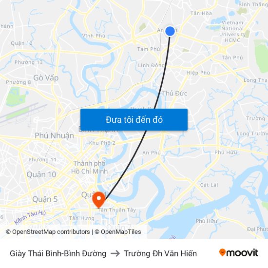 Giày Thái Bình-Bình Đường to Trường Đh Văn Hiến map